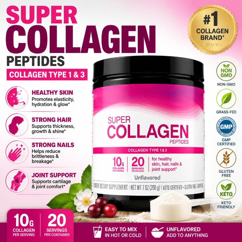 Collagen Peptide Powder - Unflavored Collagen Peptides Powder 10g Per