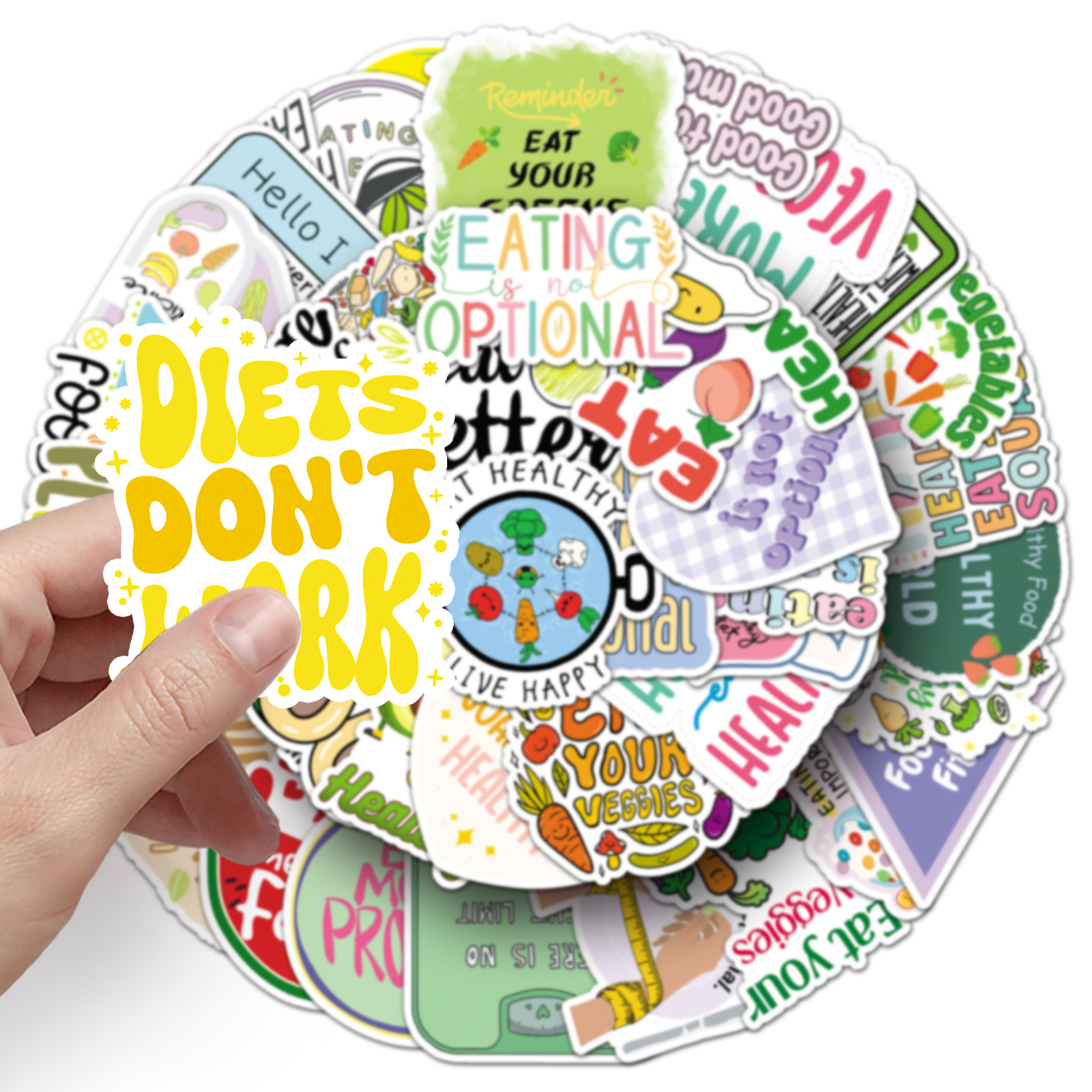 50PCS Healthy Food Stickers fo - đánh giá và giá Fitness Nutrition Diet
