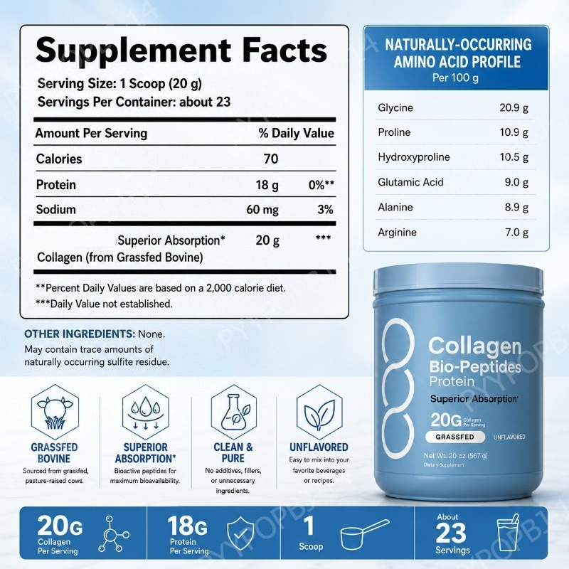 Collagen Bio Peptides Protein  - đánh giá và giá Collagen Peptide Powder