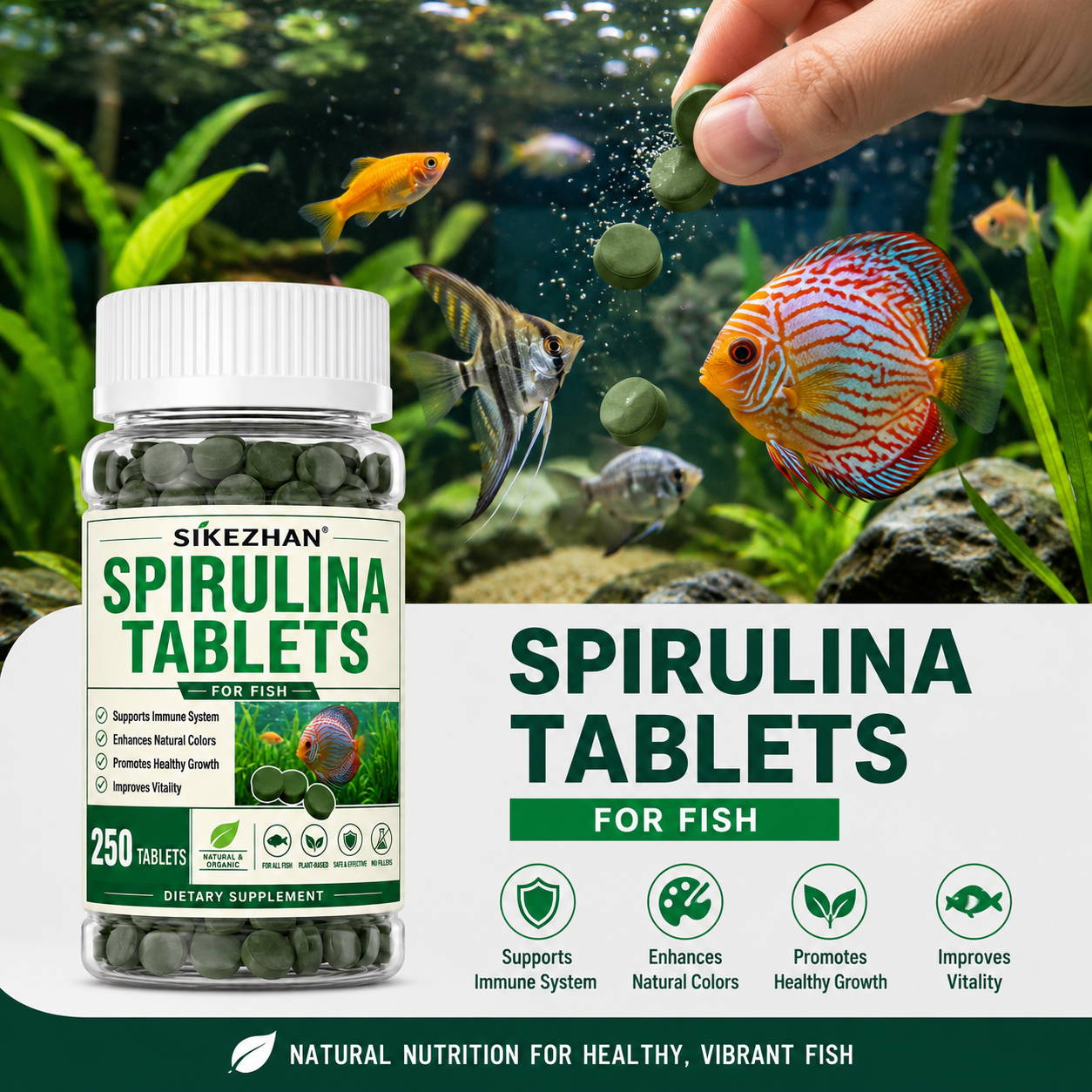 High Purity Spirulina Tablets  - đánh giá và giá Spirulina Tablet Organic